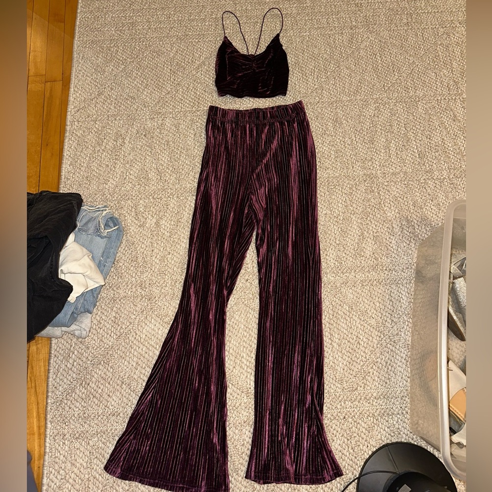 Wild Fable Purple Velvet Set